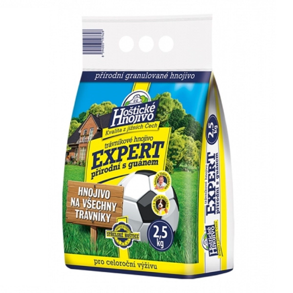 Hoštické trávníkové hnojivo EXPERT s guánem - hnojivo - 2,5 kg