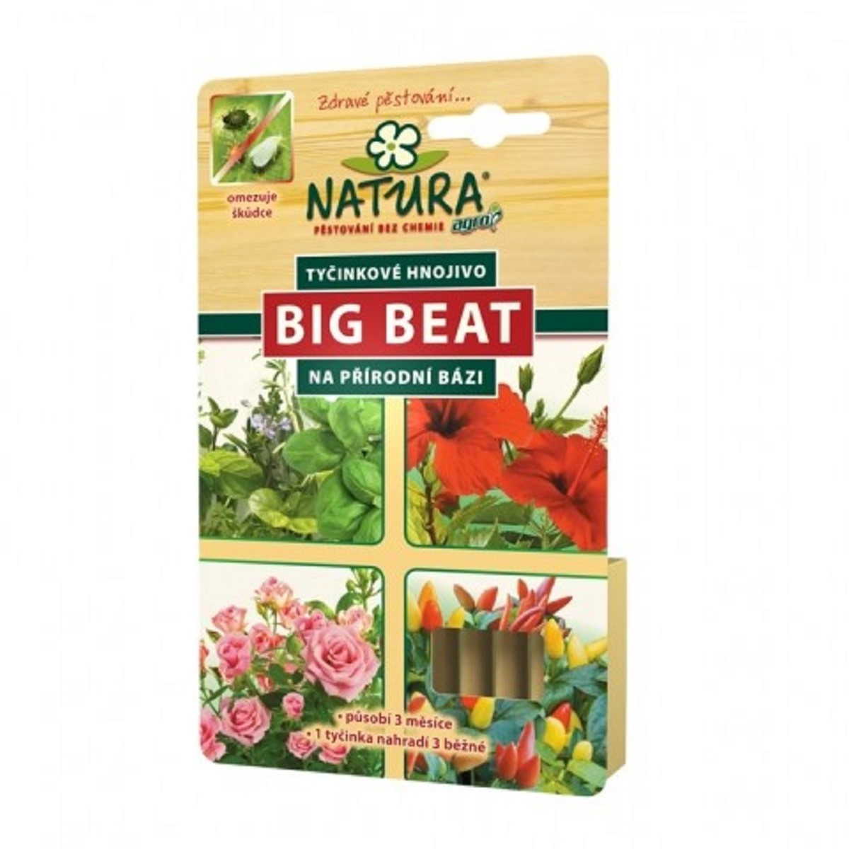 Tyčinkové hnojivo Big Beat - Natura - hnojivo - 12 ks