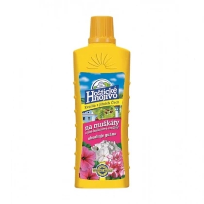 Hoštické hnojivo na muškáty a další balkónové rostliny - hnojivo - 0,5 l