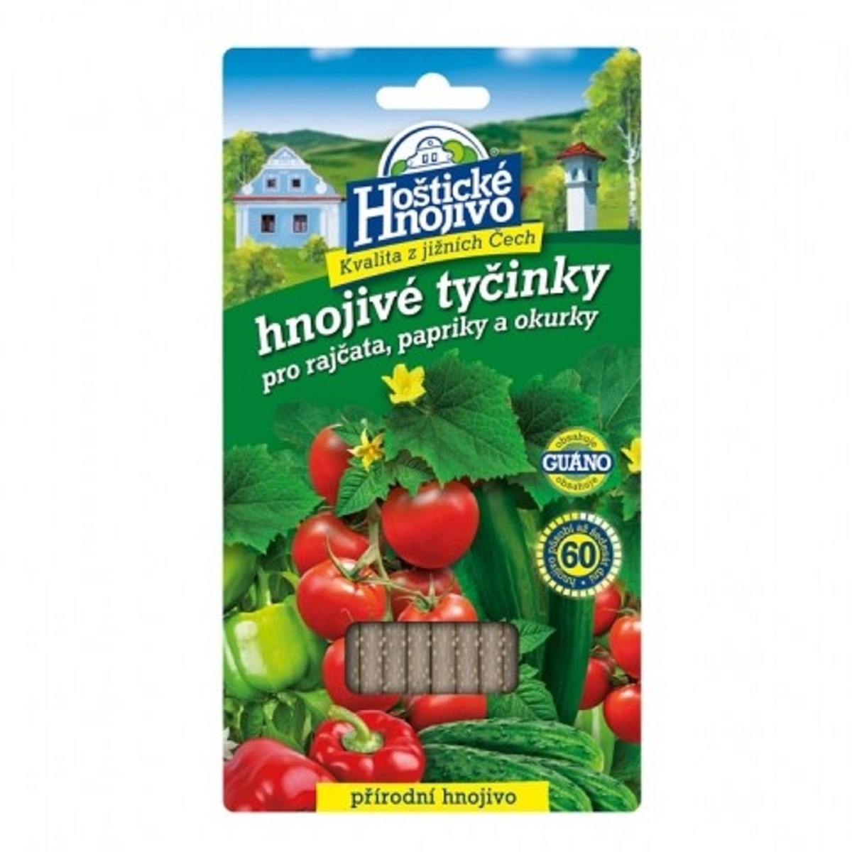 Hoštické tyčinkové hnojivo pro rajčata, papriky a okurky - hnojivo - 20 ks