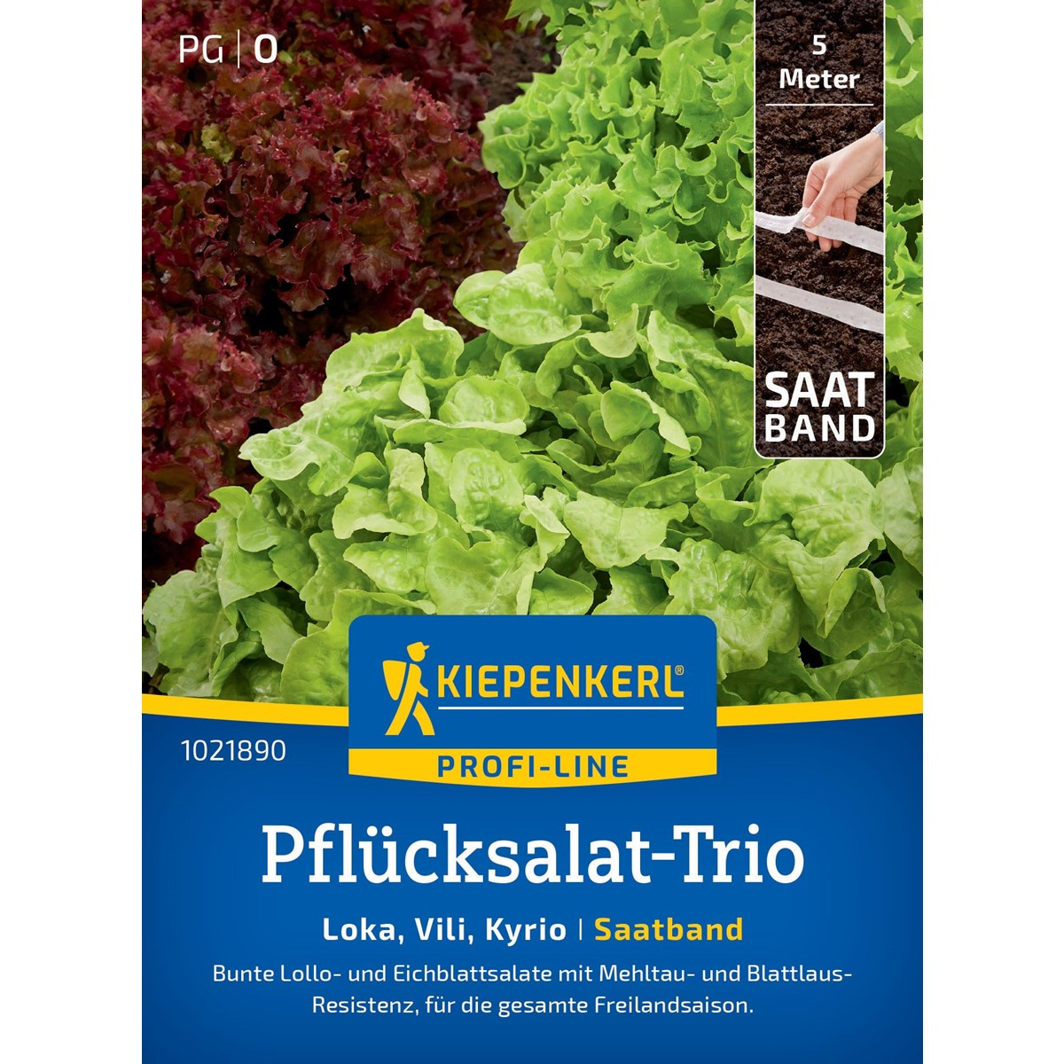 Trio listových salátů - výsevný pásek - 5 m