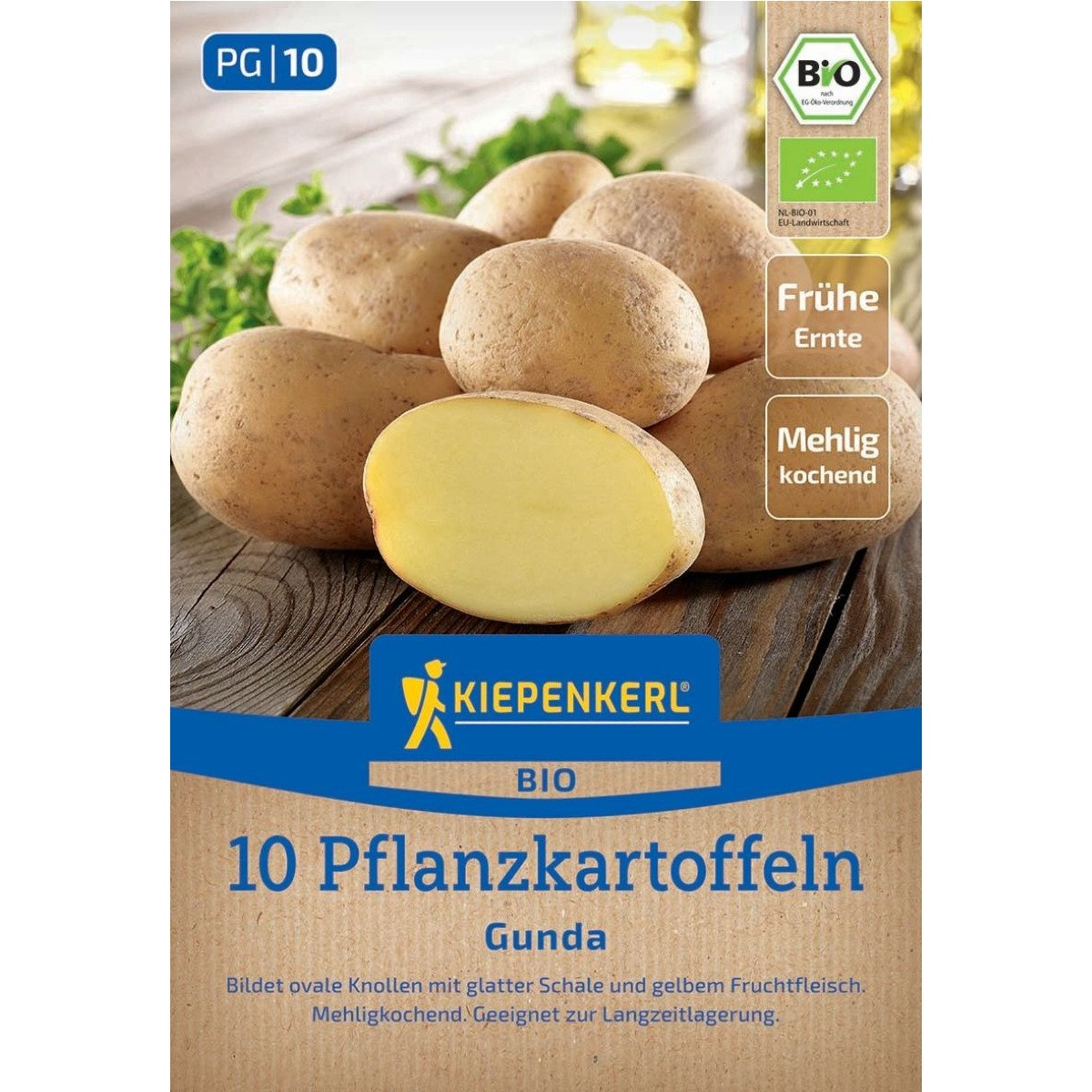 BIO sadbové brambory Gunda - Solanum tuberosum - bio brambory - 10 ks